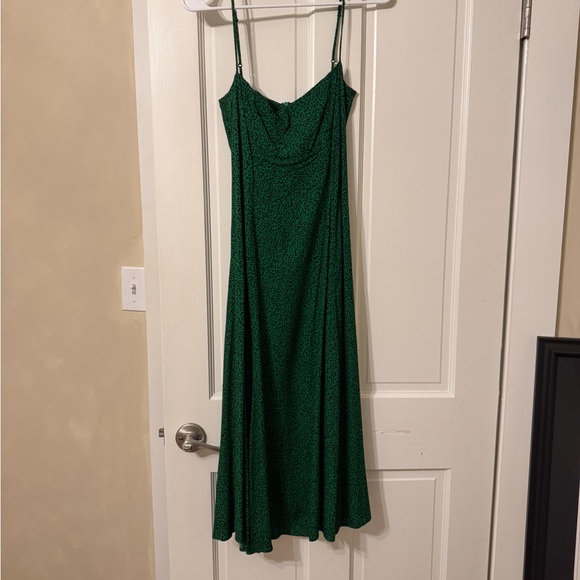 Reformation Vollare Dress Green - Picture 4 of 7